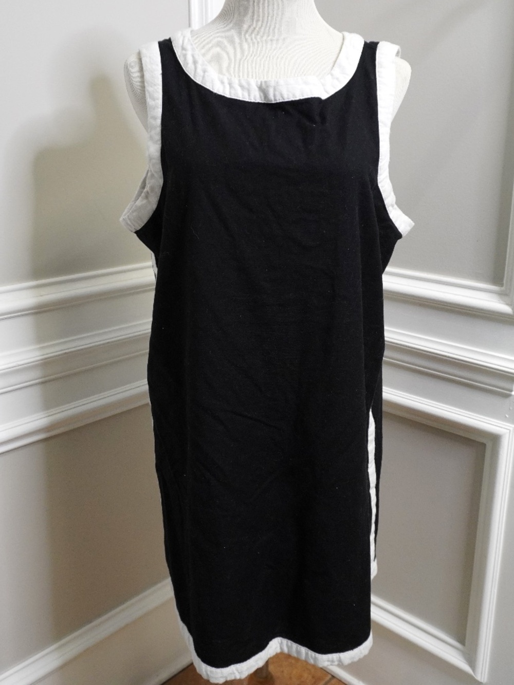 Jessica Simpson Black & White Linen Dress, Size XL
